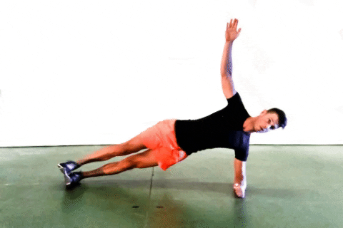 Oblique Plank Raise Leg
