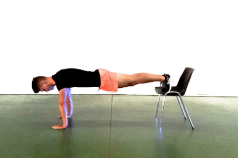 Up and down extension on chair