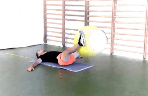 Raise Legs Abs Swiss Ball