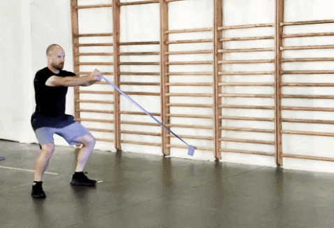 Golfer Elastic + hips rotation